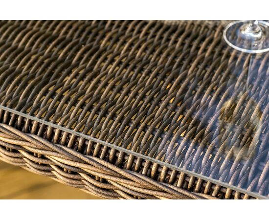 "Амароне" обеденная группа из искусственного ротанга на 6 персоны, цвет коричневый, изображение 14 | Интернет магазин мебели и декора LifeDekor