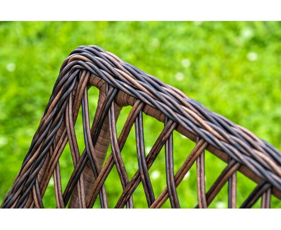 "Доппио" обеденная группа плетеная, цвет коричневый, изображение 6 | Интернет магазин мебели и декора LifeDekor