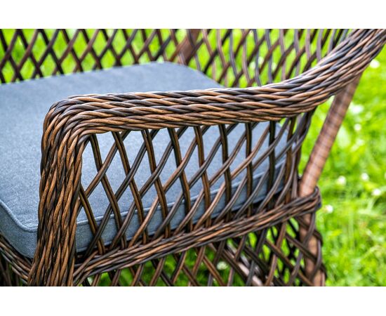 "Доппио" обеденная группа плетеная, цвет коричневый, изображение 8 | Интернет магазин мебели и декора LifeDekor