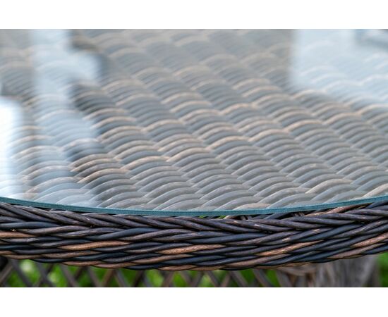 "Доппио" обеденная группа плетеная, цвет коричневый, изображение 12 | Интернет магазин мебели и декора LifeDekor