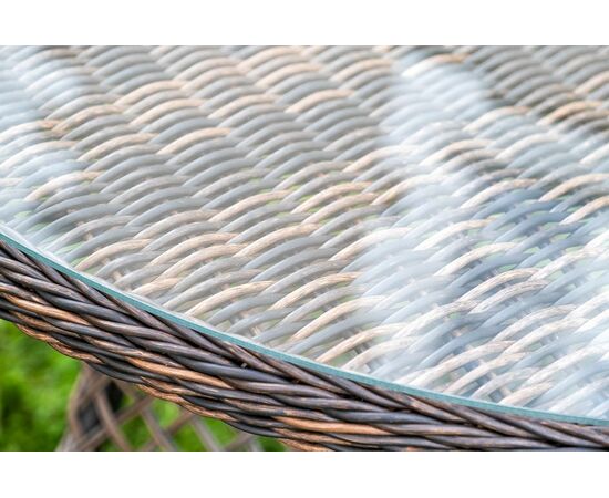 "Доппио" обеденная группа плетеная, цвет коричневый, изображение 14 | Интернет магазин мебели и декора LifeDekor