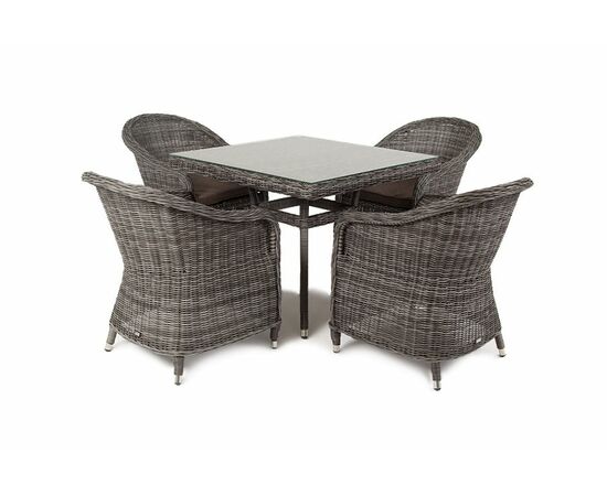 "Фредо" обеденная группа плетеная, цвет графит, изображение 13 | Интернет магазин мебели и декора LifeDekor