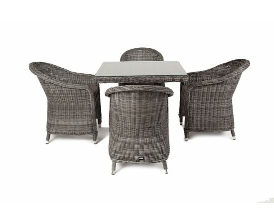 "Фредо" обеденная группа плетеная, цвет графит, изображение 14 | Интернет магазин мебели и декора LifeDekor