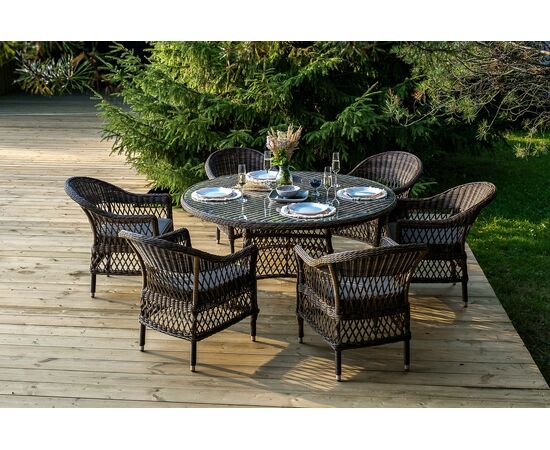 "Эспрессо–150 S" обеденная группа плетеная, цвет коричневый, изображение 6 | Интернет магазин мебели и декора LifeDekor