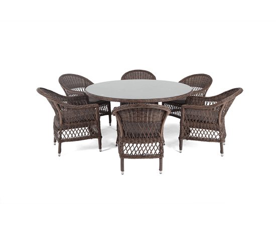 "Эспрессо–150 S" обеденная группа плетеная, цвет коричневый, изображение 12 | Интернет магазин мебели и декора LifeDekor