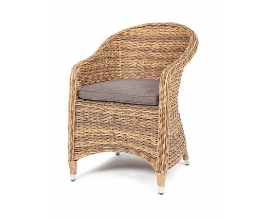 "Равенна" плетеное кресло из искусственного ротанга (гиацинт), цвет соломенный | Интернет магазин мебели и декора LifeDekor