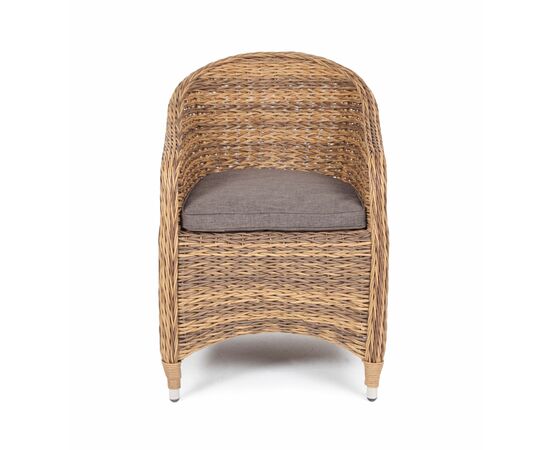 "Равенна" плетеное кресло из искусственного ротанга (гиацинт), цвет соломенный, изображение 2 | Интернет магазин мебели и декора LifeDekor