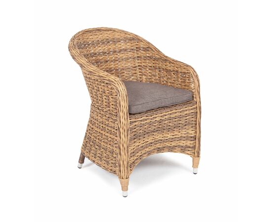 "Равенна" плетеное кресло из искусственного ротанга (гиацинт), цвет соломенный, изображение 3 | Интернет магазин мебели и декора LifeDekor