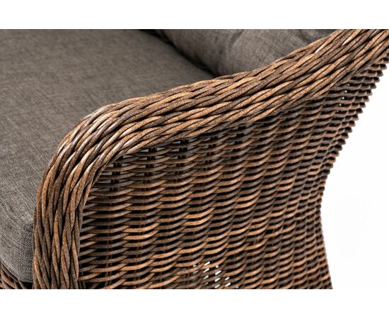 "Равенна" диван двухместный плетенный из ротанга, цвет коричневый, изображение 4 | Интернет магазин мебели и декора LifeDekor