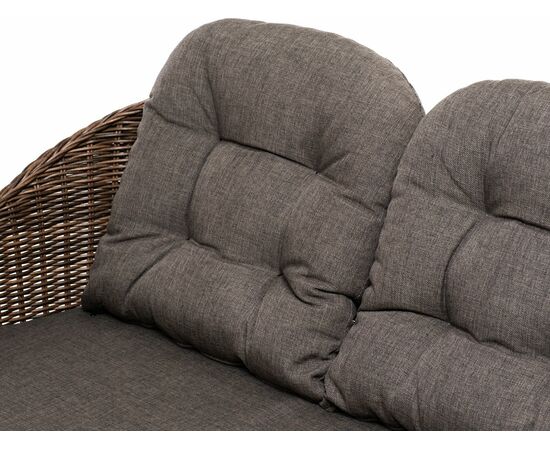 "Равенна" диван двухместный плетенный из ротанга, цвет коричневый, изображение 5 | Интернет магазин мебели и декора LifeDekor