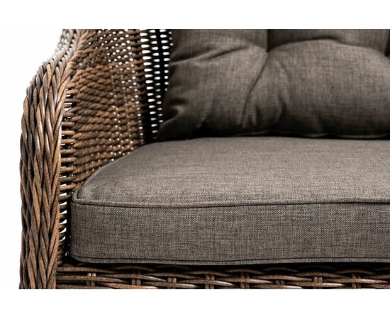 "Равенна" диван двухместный плетенный из ротанга, цвет коричневый, изображение 8 | Интернет магазин мебели и декора LifeDekor