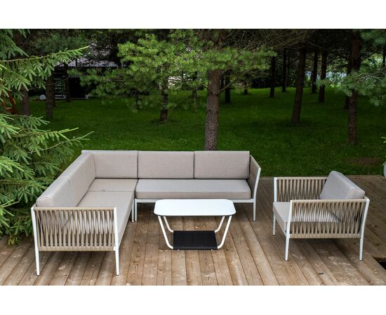 "Касабланка" модульная лаунж-зона из роупа (веревки), каркас из алюминия | Интернет магазин мебели и декора LifeDekor