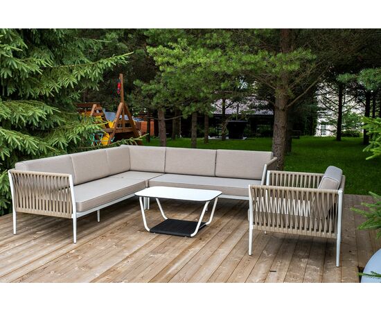 "Касабланка" модульная лаунж-зона из роупа (веревки), каркас из алюминия, изображение 6 | Интернет магазин мебели и декора LifeDekor