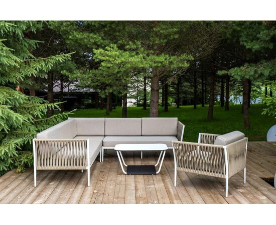 "Касабланка" модульная лаунж-зона из роупа (веревки), каркас из алюминия, изображение 7 | Интернет магазин мебели и декора LifeDekor