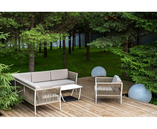 "Касабланка" модульная лаунж-зона из роупа (веревки), каркас из алюминия, изображение 8 | Интернет магазин мебели и декора LifeDekor