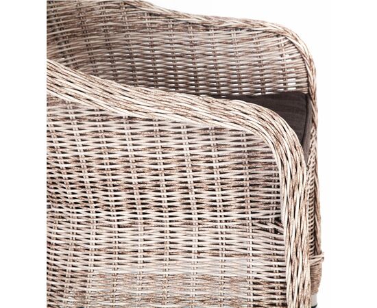 "Равенна" плетеное кресло из искусственного ротанга, цвет бежевый, изображение 3 | Интернет магазин мебели и декора LifeDekor