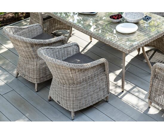 "Равенна" плетеное кресло из искусственного ротанга, цвет бежевый, изображение 13 | Интернет магазин мебели и декора LifeDekor