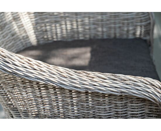 "Равенна" плетеное кресло из искусственного ротанга, цвет бежевый, изображение 15 | Интернет магазин мебели и декора LifeDekor