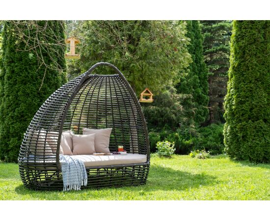 "Тенерифе" плетеная кровать, цвет бронзовый | Интернет магазин мебели и декора LifeDekor