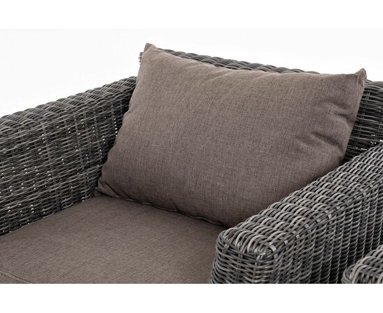 "Капучино Сингл" лаунж-зона из искусственного ротанга, цвет графит, изображение 11 | Интернет магазин мебели и декора LifeDekor