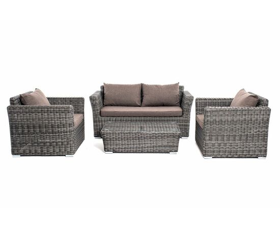 "Капучино Сингл" лаунж-зона из искусственного ротанга, цвет графит, изображение 15 | Интернет магазин мебели и декора LifeDekor