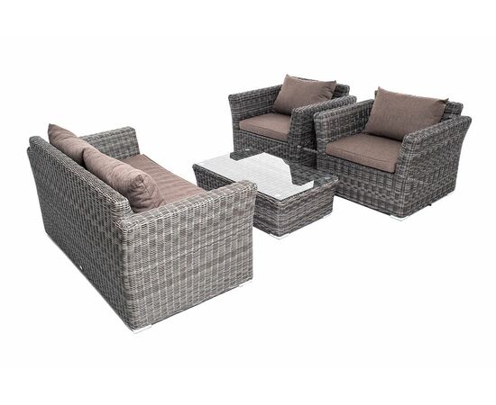 "Капучино Сингл" лаунж-зона из искусственного ротанга, цвет графит, изображение 17 | Интернет магазин мебели и декора LifeDekor