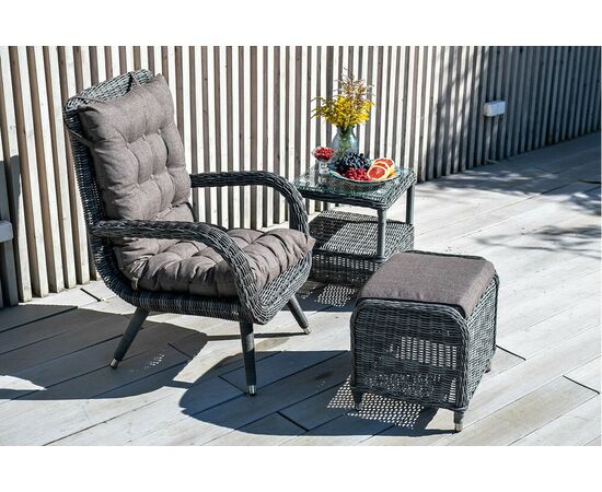 "Толедо" лаунж-зона из искусственного ротанга, цвет графит | Интернет магазин мебели и декора LifeDekor