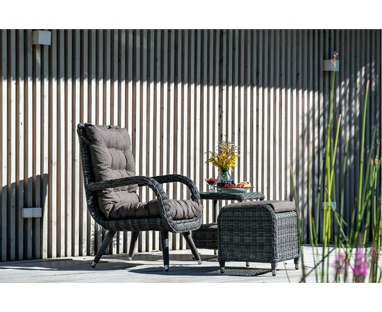 "Толедо" лаунж-зона из искусственного ротанга, цвет графит, изображение 3 | Интернет магазин мебели и декора LifeDekor