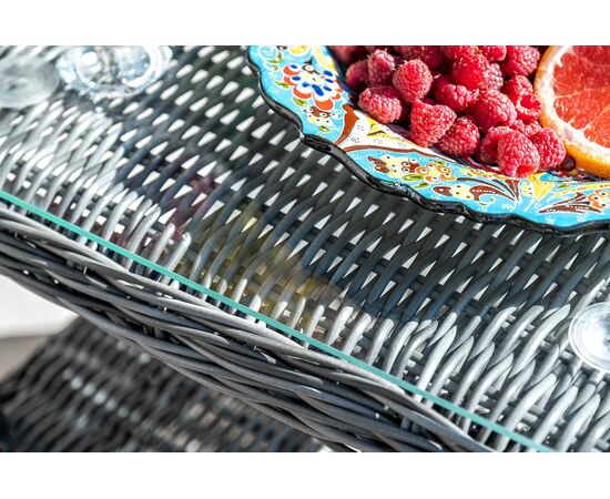 "Толедо" лаунж-зона из искусственного ротанга, цвет графит, изображение 7 | Интернет магазин мебели и декора LifeDekor