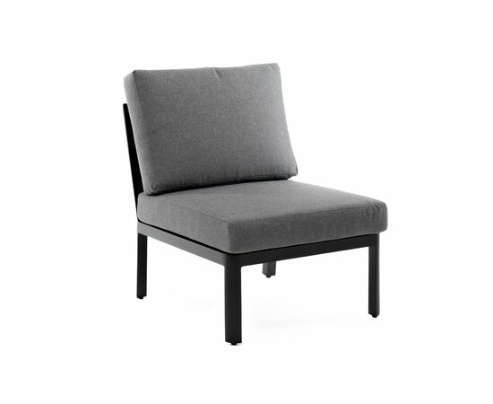 "Париж" модуль диванный алюминиевый центральный, цвет серый, изображение 3 | Интернет магазин мебели и декора LifeDekor