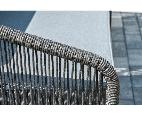 "Канны" лаунж-зона 5-местная плетеная из роупа (веревки), цвет темно-серый, изображение 9 | Интернет магазин мебели и декора LifeDekor