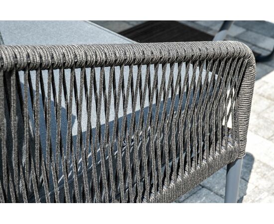 "Канны" лаунж-зона 5-местная плетеная из роупа (веревки), цвет темно-серый, изображение 11 | Интернет магазин мебели и декора LifeDekor