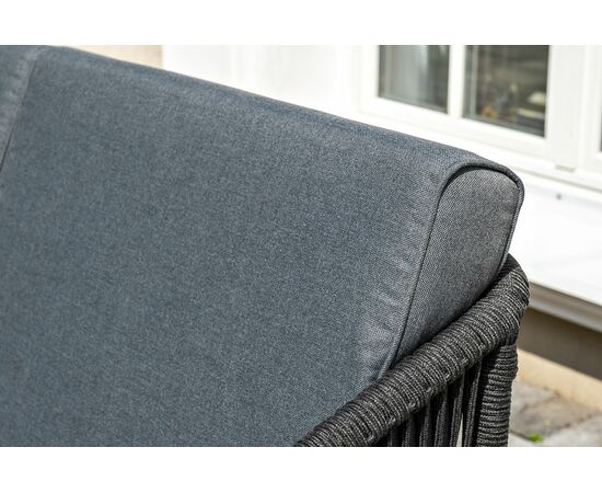 "Канны" лаунж-зона 5-местная плетеная из роупа (веревки), цвет темно-серый, изображение 13 | Интернет магазин мебели и декора LifeDekor