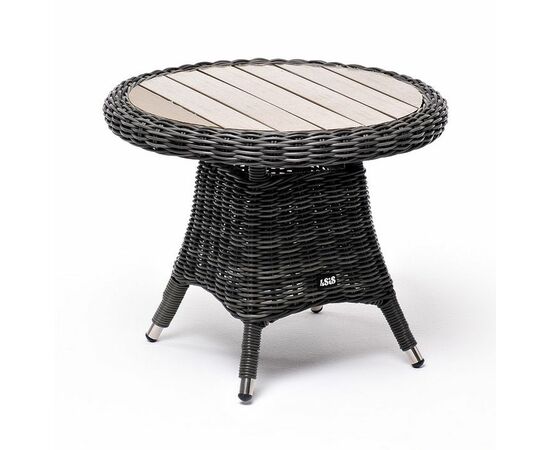 "Равенна" кофейный стол из искусственного ротанга, цвет графит | Интернет магазин мебели и декора LifeDekor