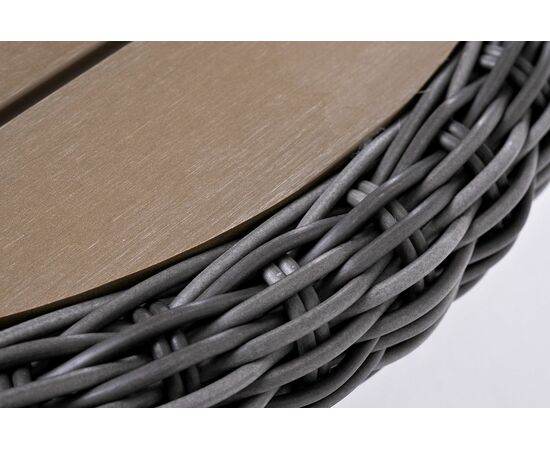 "Равенна" кофейный стол из искусственного ротанга, цвет графит, изображение 6 | Интернет магазин мебели и декора LifeDekor