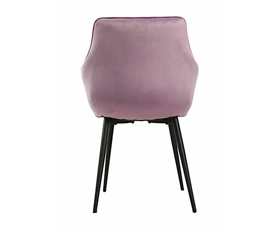 Стул CATALINA велюр сиреневый, каркас черный, изображение 6 | Интернет магазин мебели и декора LifeDekor