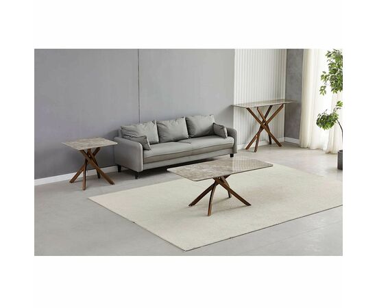 Консольный столик SENAFE керамика 120*35*76, каркас бронза, изображение 2 | Интернет магазин мебели и декора LifeDekor