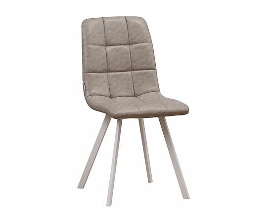 Стул LUCAS экокожа кэмел, каркас квадрат белый | Интернет магазин мебели и декора LifeDekor