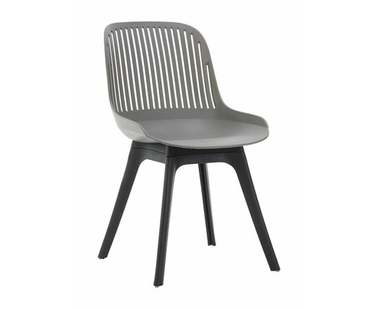 Стул пластиковый GRACE серый / ноги черные | Интернет магазин мебели и декора LifeDekor
