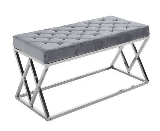 jacqueline велюр серая, хром | Интернет магазин мебели и декора LifeDekor