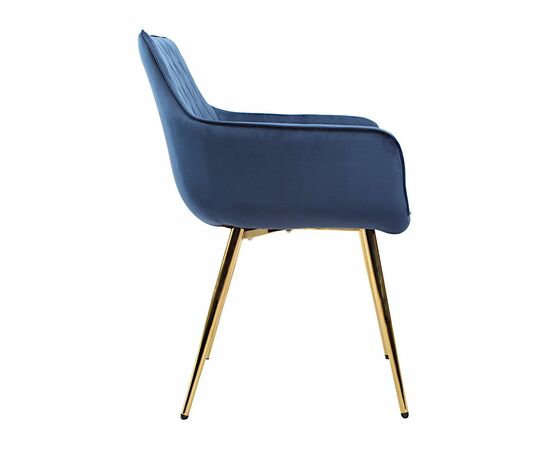 Стул CATALINA велюр синий, каркас золото, изображение 4 | Интернет магазин мебели и декора LifeDekor