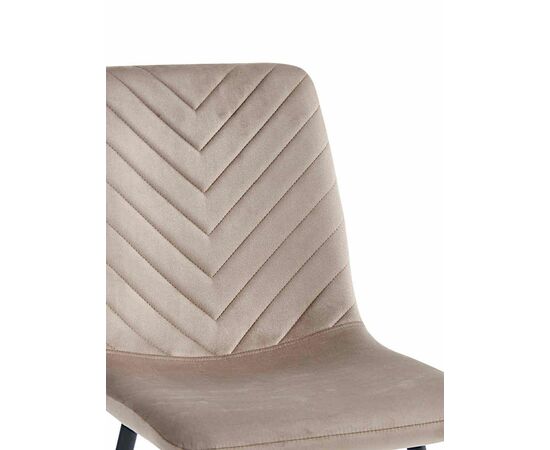 Стул BIANCA велюр мокко, каркас черный, изображение 5 | Интернет магазин мебели и декора LifeDekor