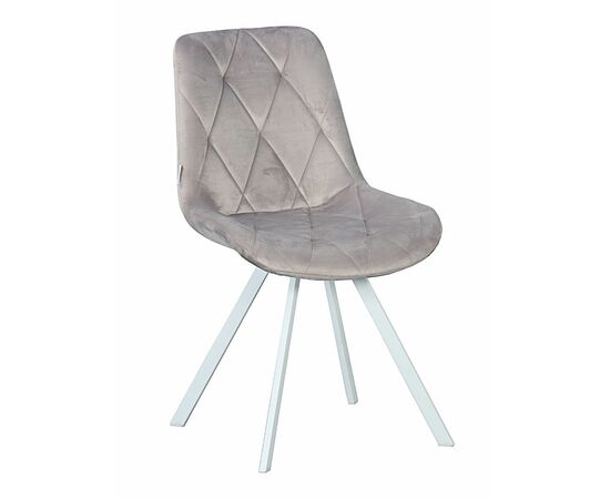 Стул GUSTAF 360 велюр какао, каркас белый | Интернет магазин мебели и декора LifeDekor