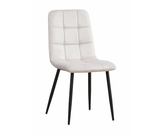 Стул LUCAS велюр мокко, каркас круглый черный | Интернет магазин мебели и декора LifeDekor