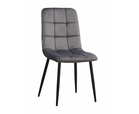Стул LUCAS велюр графит, каркас круглый черный | Интернет магазин мебели и декора LifeDekor