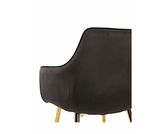 Стул GRATTA велюр черный, каркас золото, изображение 6 | Интернет магазин мебели и декора LifeDekor