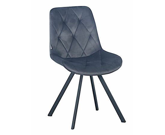 Стул GUSTAF 360 велюр антрацит, каркас черный | Интернет магазин мебели и декора LifeDekor