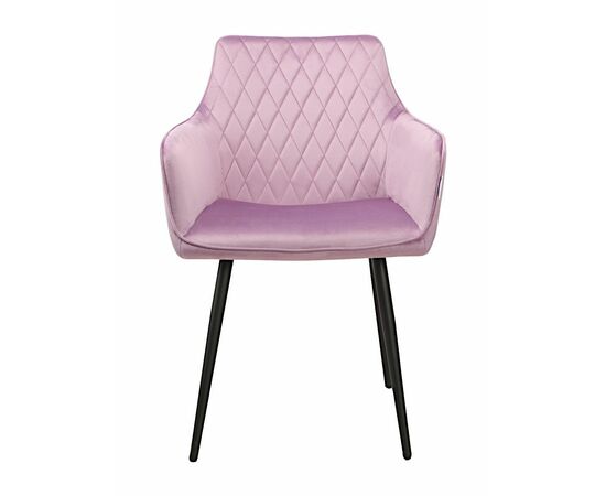 Стул CATALINA велюр сиреневый, каркас черный, изображение 3 | Интернет магазин мебели и декора LifeDekor