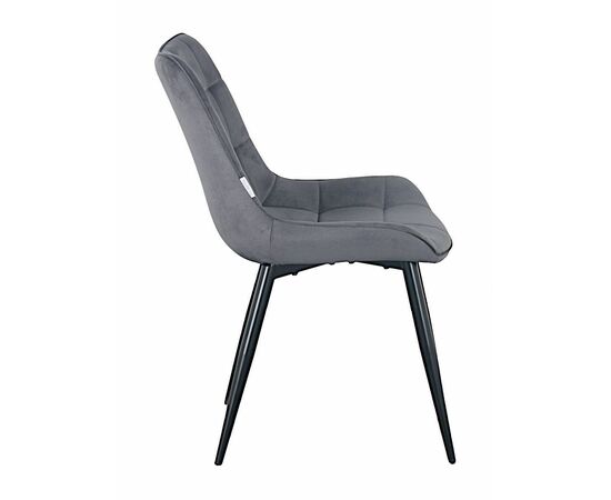 Стул RICHARD велюр темно-серый, каркас черный, изображение 3 | Интернет магазин мебели и декора LifeDekor