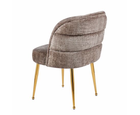 Стул VIENNA коричневый велюр, каркас золото, изображение 3 | Интернет магазин мебели и декора LifeDekor